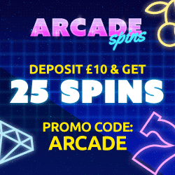 arcade spins welcome bonus