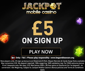 jackpot mobile casino bonus